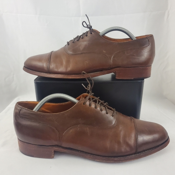 Vintage Britches of Georgetowne Made in England Brown Cap Toe Oxford 9.5 C - Picture 1 of 9